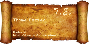 Thoma Eszter névjegykártya