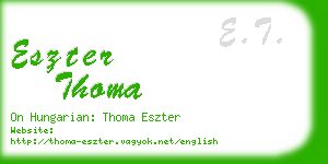 eszter thoma business card